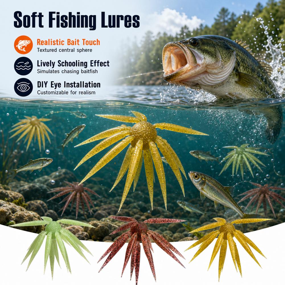 Señuelo de pesca de bajo Fines - Fishing Lure Soft Plastic reseña y precio