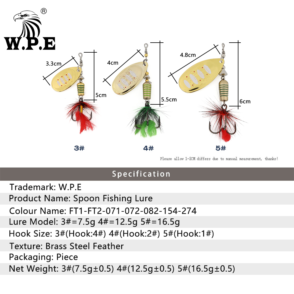 W.P.E-señuelo giratorio KOMODO - Fishing Lure Spoon reseña y precio