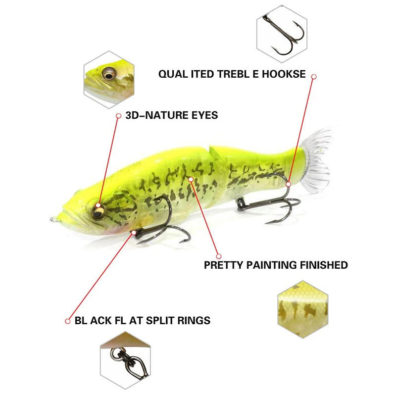 Señuelo de pesca Swimbait 135m - Fishing Lure Jerkbait reseña y precio