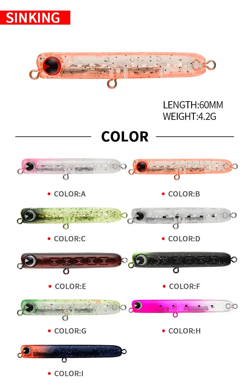 Señuelo de Pesca Tipo Lápiz de - Fishing Lure Jerkbait reseña y precio